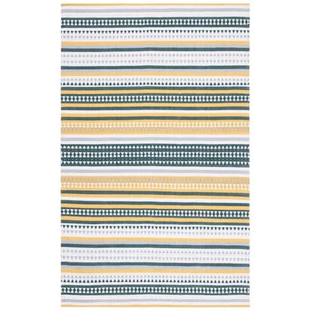 Safavieh 3 x 5 ft. Montauk Bohemian Hand Woven Rectangle Rug Yellow & Ivory MTK451D-3